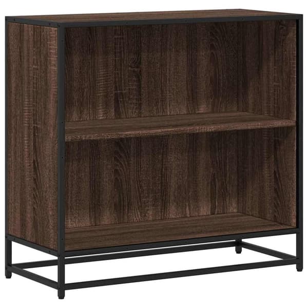 vidaXL bogreol 80,5x35x76 cm konstrueret træ brun egetræsfarve