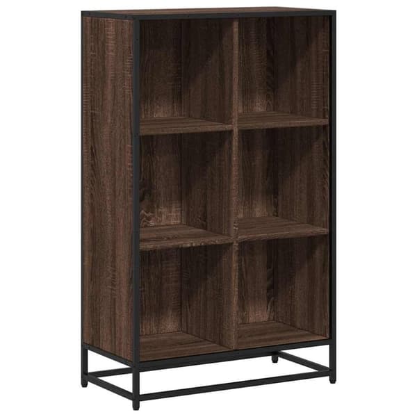 vidaXL Bokhylle brun eik 65,5x33x107,5 cm konstruert tre