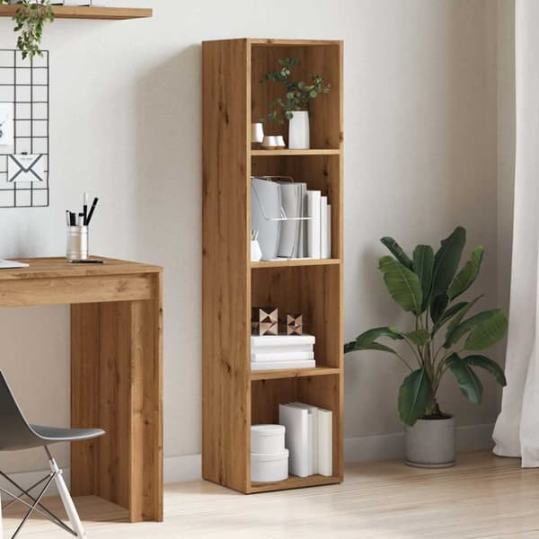 vidaXL Bokhylle artisan eik 36x30x143 cm konstruert tre