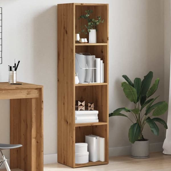 vidaXL Bokhylle artisan eik 36x30x143 cm konstruert tre