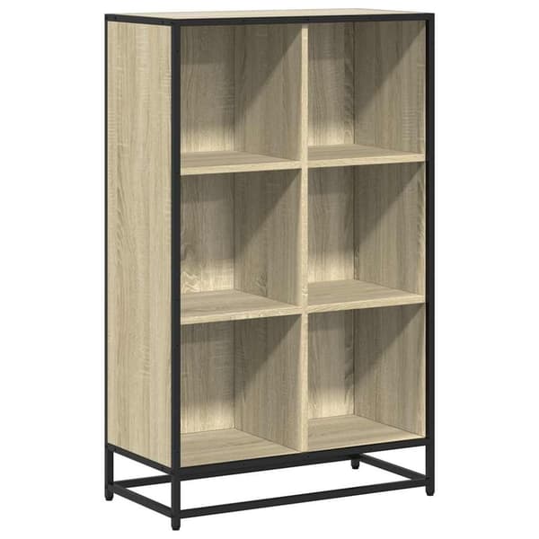 vidaXL Bokhylle sonoma eik 65,5x33x107,5 cm konstruert tre