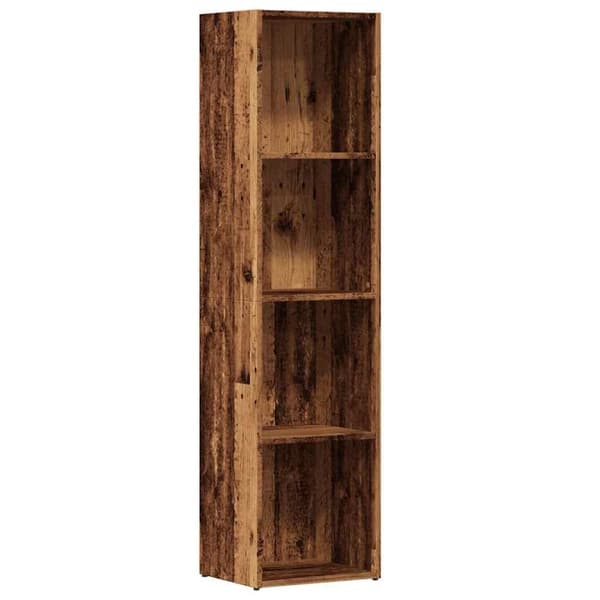 vidaXL bogskab 36x30x143 cm konstrueret træ antikt træ