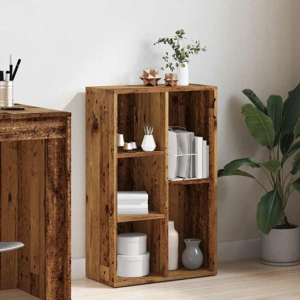 vidaXL bogskab 50x25x80 cm konstrueret træ antikt træ