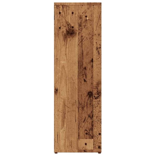 vidaXL bogskab 50x25x80 cm konstrueret træ antikt træ