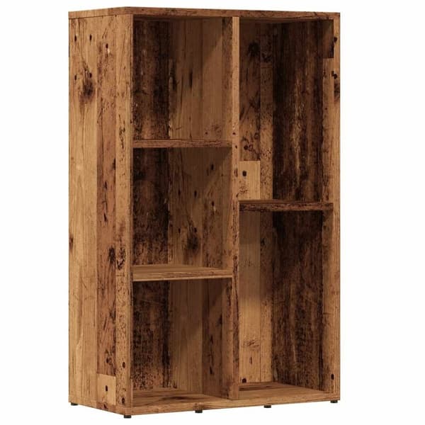 vidaXL bogskab 50x25x80 cm konstrueret træ antikt træ