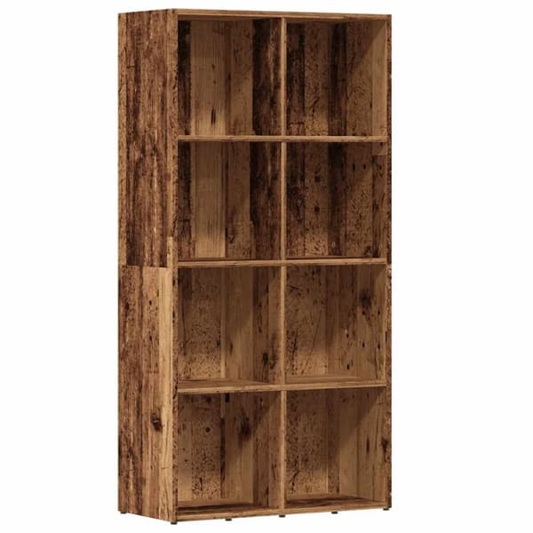 vidaXL bogskab 66x30x130 cm konstrueret træ antikt træ
