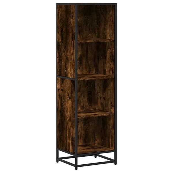 vidaXL bogreol 40x35x139 cm konstrueret træ røget egetræ