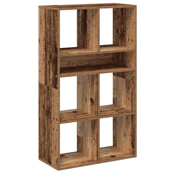 vidaXL bogreol 66x31x112 cm konstrueret træ antikt træ