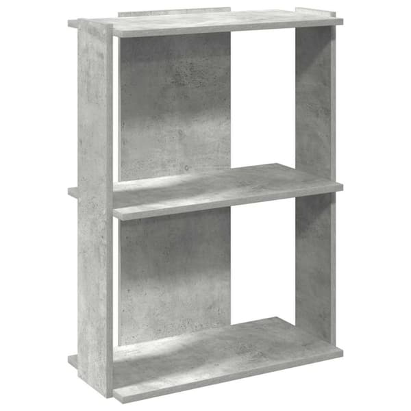 vidaXL bogreol 60x30x80 cm 3 hylder konstrueret træ betongrå