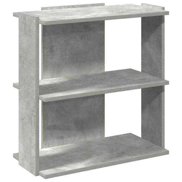 vidaXL bogreol 60x30x60 cm 3 hylder konstrueret træ betongrå