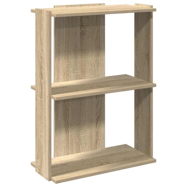 vidaXL Bokhylla 3 hyllplan sonoma-ek 60x30x80 cm konstruerat trä