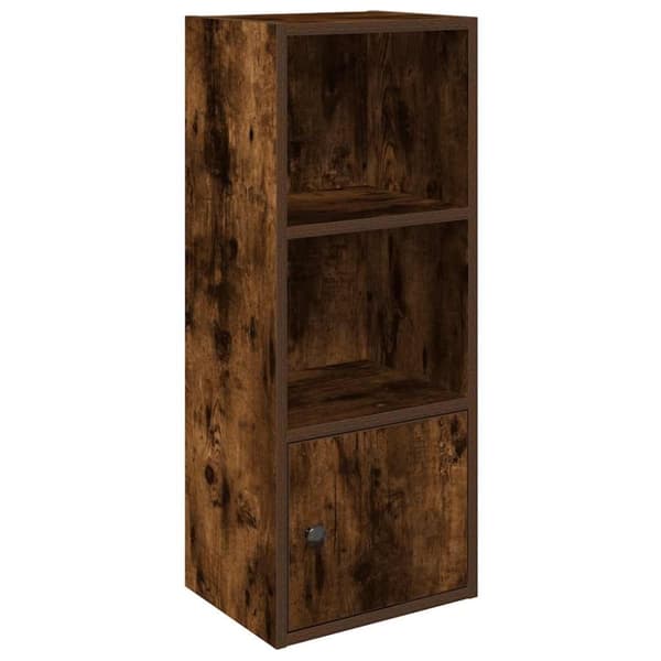vidaXL Bokhylle røkt eik 31x24x77 cm konstruert tre