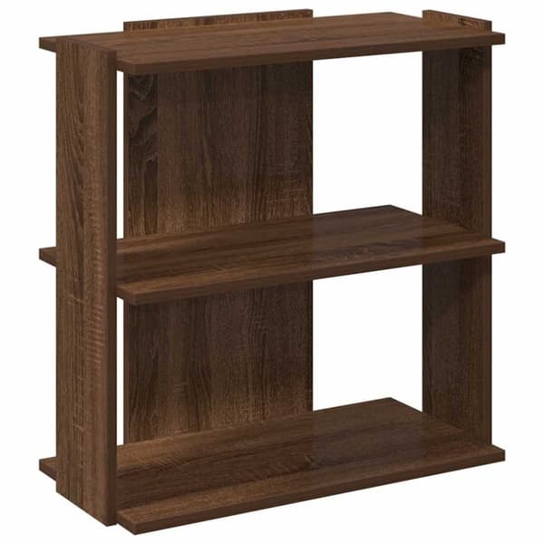vidaXL kirjahylly 3-tasoinen ruskea tammi 60x30x60 cm tekninen puu