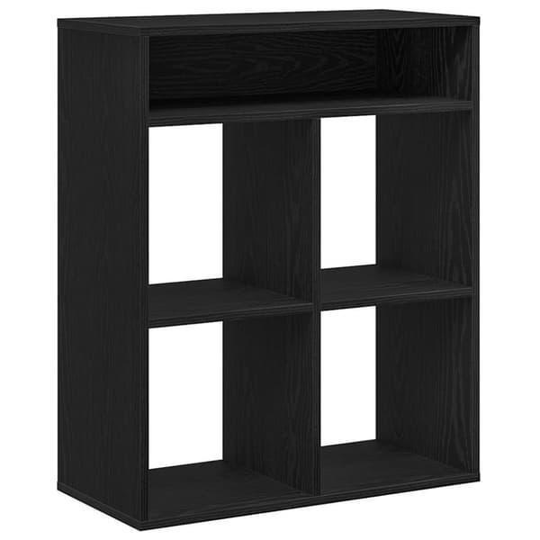 vidaXL Kirjahylly musta 66x31x80 cm lastulevy