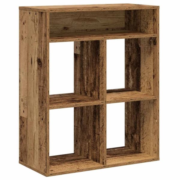 vidaXL bogreol 66x31x80 cm konstrueret træ antikt trælook