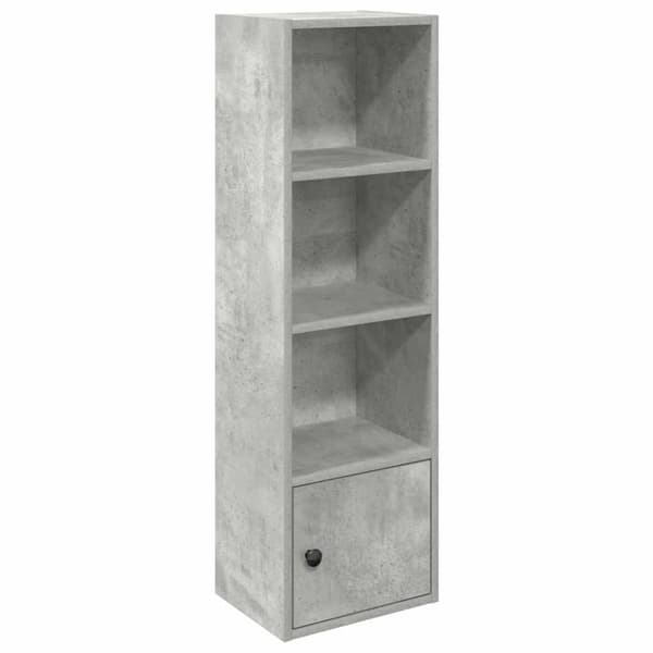 vidaXL Bokhylle betonggrå 31x24x102 cm konstruert tre