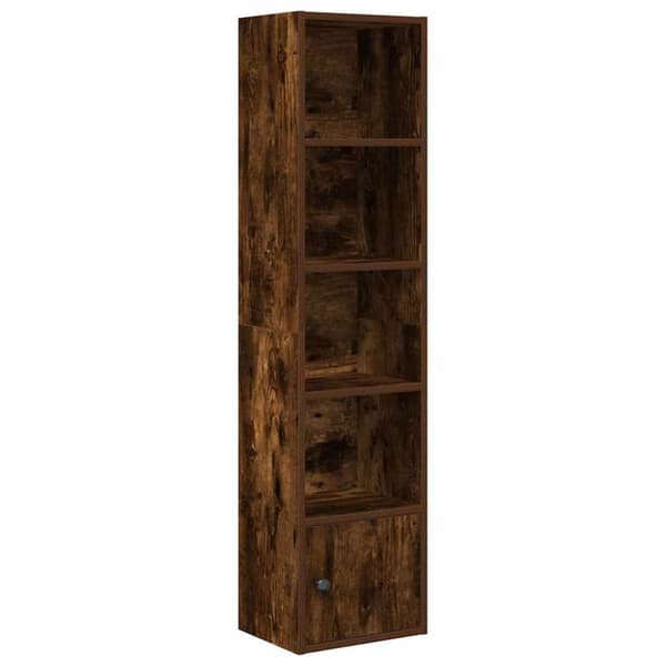 vidaXL Bokhylle røkt eik 31x24x127 cm konstruert tre