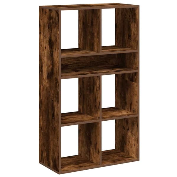 vidaXL bogreol 66x31x112 cm konstrueret træ røget egetræ