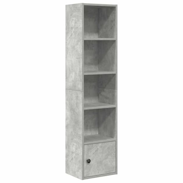 vidaXL bogreol 31x24x127 cm konstrueret træ betongrå