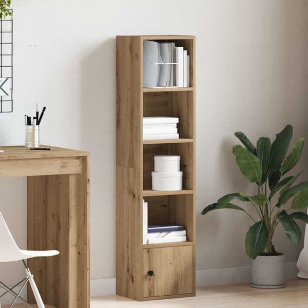 vidaXL bogreol 31x24x127 cm konstrueret træ kunsteg