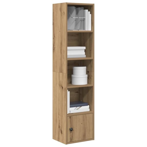 vidaXL bogreol 31x24x127 cm konstrueret træ kunsteg
