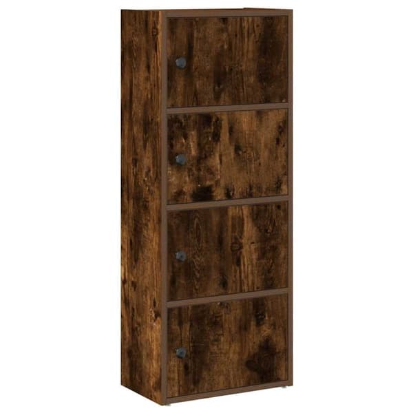 vidaXL Bokhylle røkt eik 40x24x102 cm konstruert tre