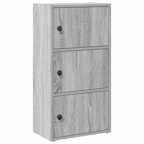 vidaXL Bokhylle grå sonoma 40x24x77 cm konstruert tre