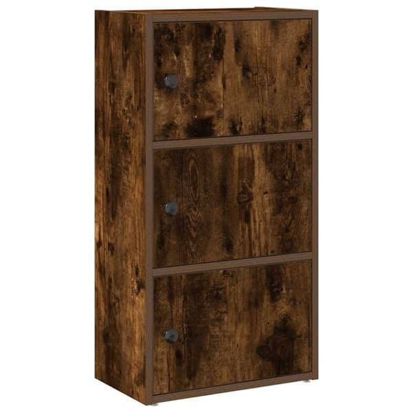 vidaXL bogreol 40x24x77 cm konstrueret træ røget egetræsfarve