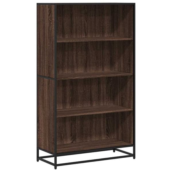 vidaXL bogreol 80,5x35x139 cm konstrueret træ brun egetræsfarve