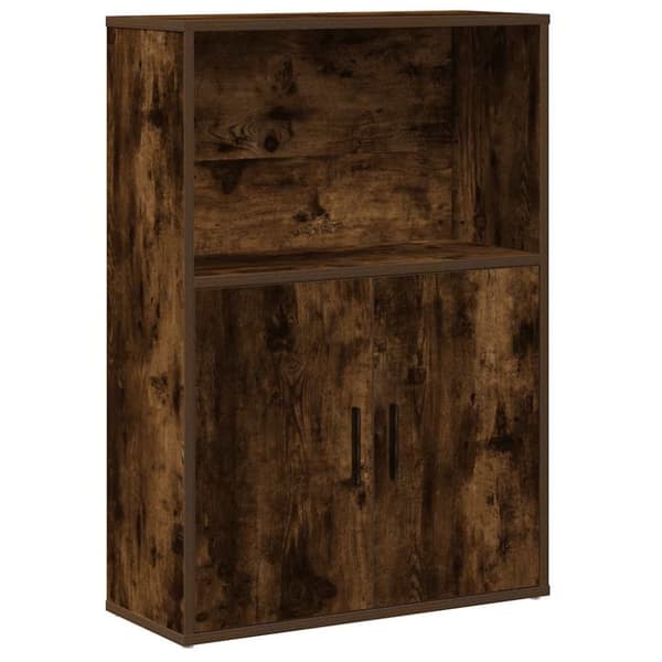 vidaXL Bokhylla rökfärgad ek 60x24x85 cm konstruerat trä