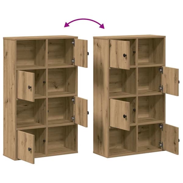 vidaXL Bokhylle artisan eik 60x24x101,5 cm konstruert tre
