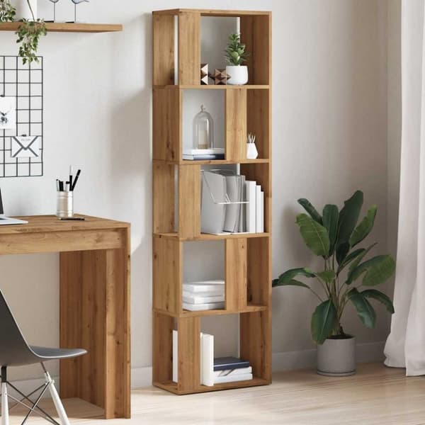 vidaXL bogskab 45x24x159 cm konstrueret træ kunsteg