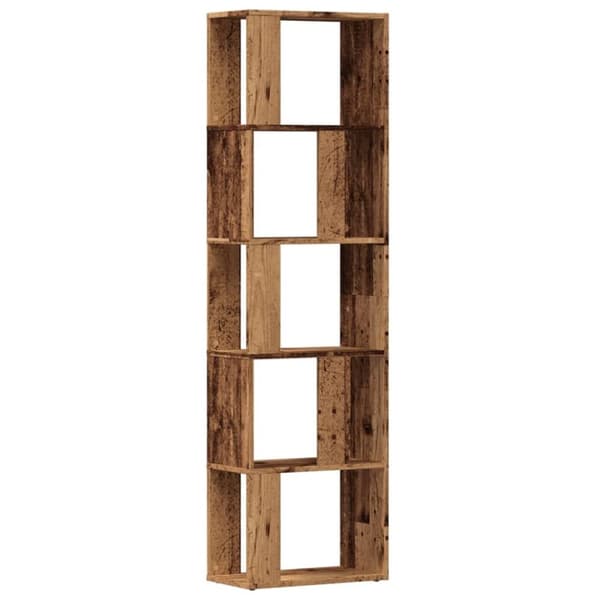 vidaXL bogreol 45x24x159 cm konstrueret træ antikt trælook