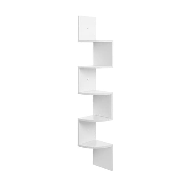 Hjørneskaber - Floating Corner Board - Wall Rack - Wood Look - Brun