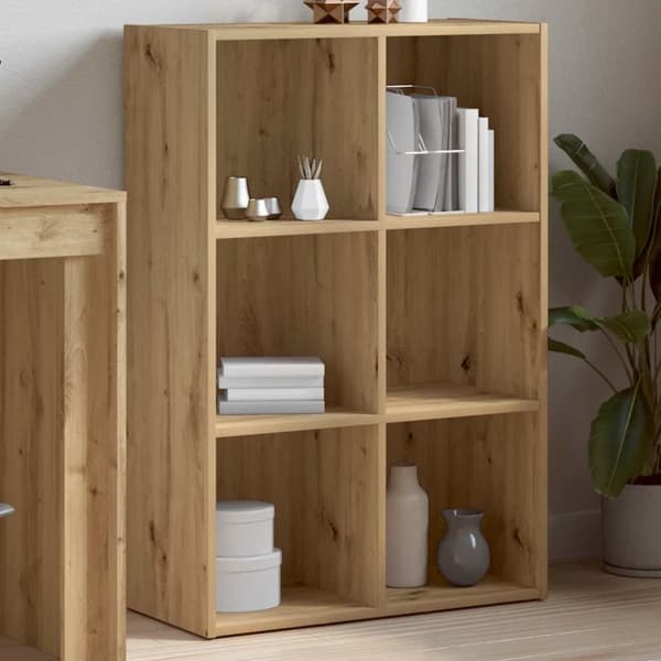 vidaXL bogreol/skænk 66x30x98 cm konstrueret træ egetræ