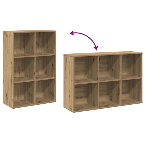 vidaXL bogreol/skænk 66x30x98 cm konstrueret træ egetræ