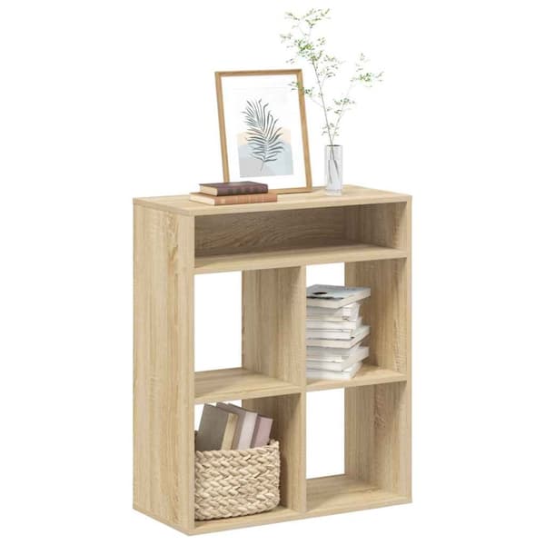 Bokhylla sonoma-ek 66x31x80 cm konstruerat trä