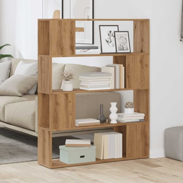 vidaXL bogreol/rumdeler 100x24x124,5 cm kunsteg