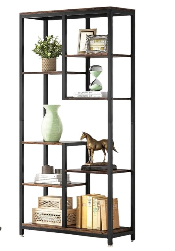 Rootz 8-hylde bogreol - Opbevaringsstativ - Displaystativ - Pladsbesparende - 80 cm L x 30 cm B x 176 cm H