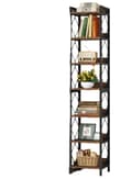 Miniatyrbillede 2 af 8: Rootz 7-lags hjørnehylde - Pladsbesparende reol - Høj displayhylde - Maksimer små pladser - 34 cm x 34 cm x 200 cm