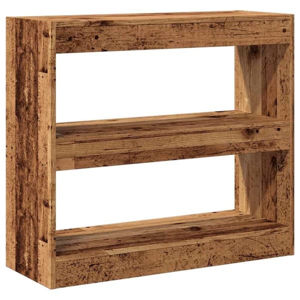 vidaXL bogreol/rumdeler 80x30x72 cm gammelt trælook