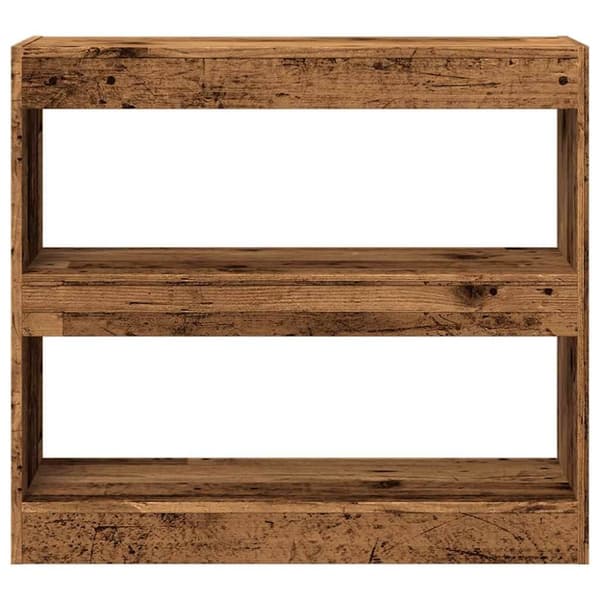 vidaXL bogreol/rumdeler 80x30x72 cm gammelt trælook