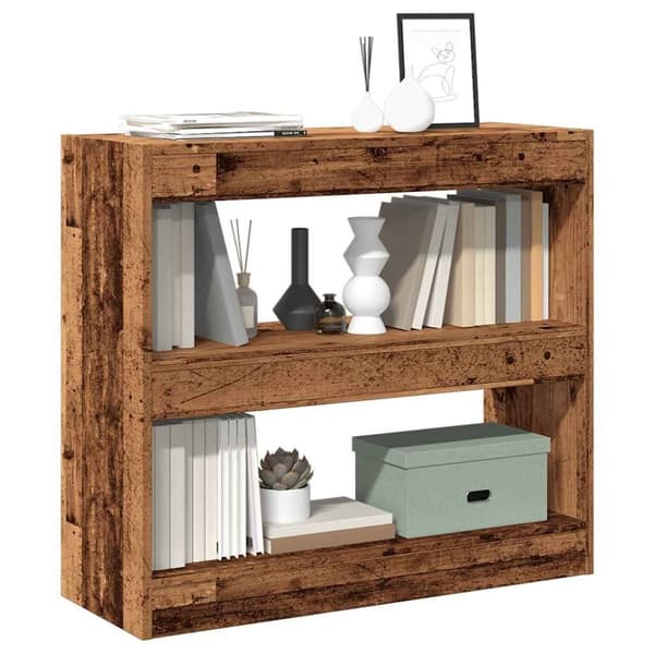 vidaXL bogreol/rumdeler 80x30x72 cm gammelt trælook