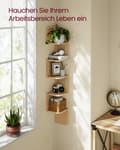 Miniatyrbillede 4 af 7: Væghylde med 5 niveauer og sidepaneler fra PVC-rotan