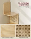 Miniatyrbillede 5 af 7: Væghylde med 5 niveauer og sidepaneler fra PVC-rotan