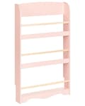 Miniatyrbild 1 av 8: Väggbokhylla Pastellrosa 3 Våningar Furu Trä MDF Barnrum