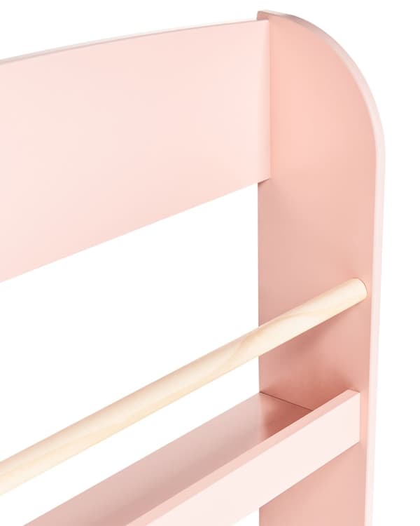 Veggbokhylle Pastellrosa 3-lags Furu Tre MDF-Barnerom Moderne Design