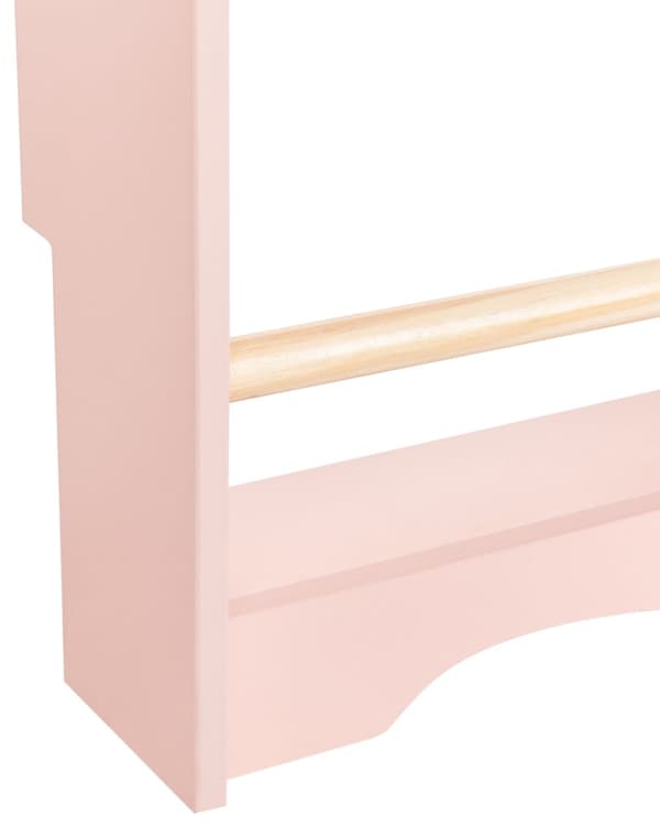 Veggbokhylle Pastellrosa 3-lags Furu Tre MDF-Barnerom Moderne Design