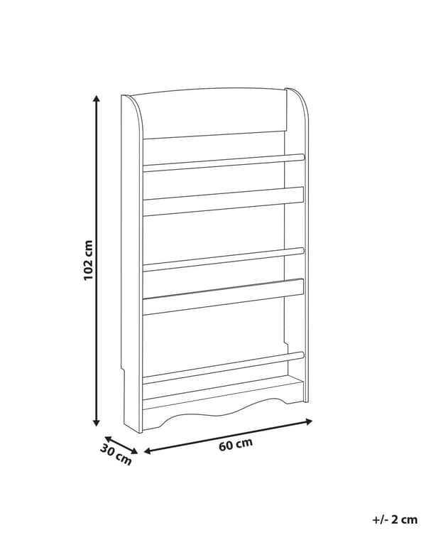 Veggbokhylle Hvit 3-lags Furu Tre MDF Barnerom Moderne Design