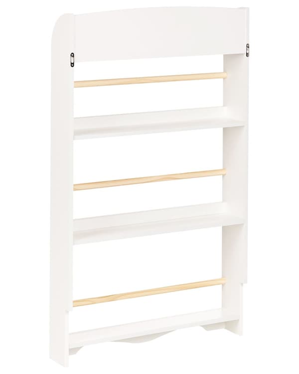 Veggbokhylle Hvit 3-lags Furu Tre MDF Barnerom Moderne Design